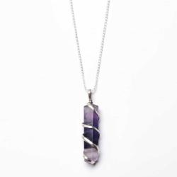 Avika Amethyst Double Point Pendant – Natural Healing Crystal for Calmness & Clarity