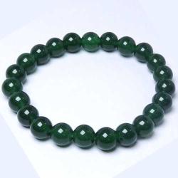 Avika Natural Green Jade Beads Bracelet (Pack of 1Pc)