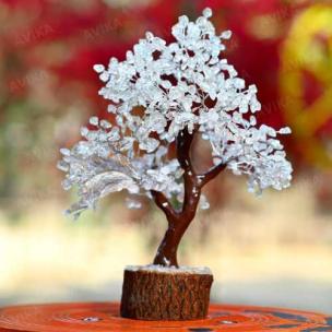 Avika Natural Clear Quartz Tree For Peaceful Environment (500 Dana)