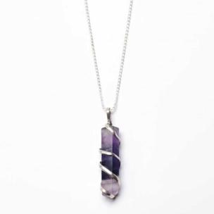 Avika Amethyst Double Point Pendant – Natural Healing Crystal for Calmness & Clarity