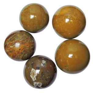 Avika Natural Yellow Jasper Gemstone Sphere/Balls