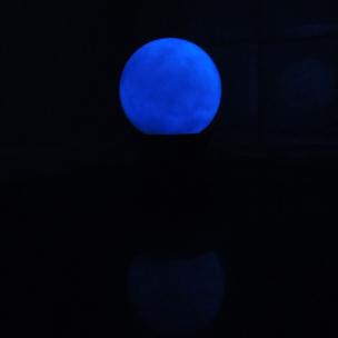 Avika Blue Glow In Dark Stone Luminous Pearl Crystal Sphere Ball Night Pearl & Base Stand