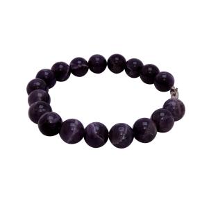 Avika Amethyst 10 mm Bead Bracelet For Provides Physical Issues With Hook (Pack of 1 pc)