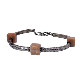 Avika Moonstone with Metal Bracelet (Pack of 1Pc)
