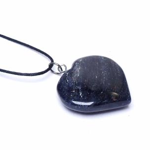 Avika Natural Grey Aventurine Heart Puff Pendant ForGrounding