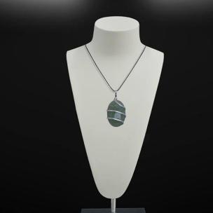 Avika Natural Amazonite Wrapped Pendant For Success