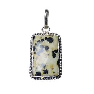 Avika Natural Dalmatian Jasper Pendant