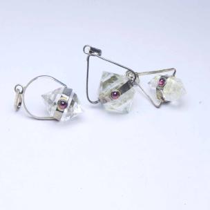 Avika Clear Quartz Double Point Energy Pendant