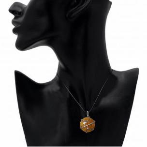 Avika Cabochon Wrapped Agate Crystal Pendant
