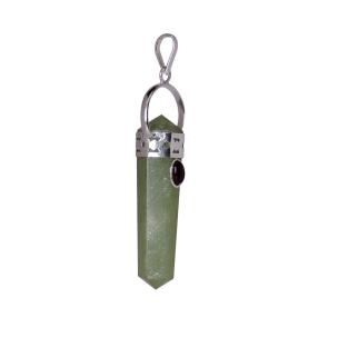 Avika Green Aventurine with Garnet Double Point Pendant Art 1 (pack of 1 pc)