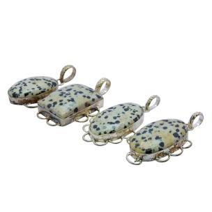 Avika Natural Dalmatian Jasper Free Shape Pendant