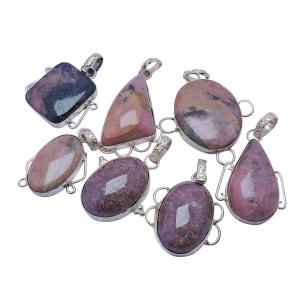 Avika Natural Rhodonite Free Shape Pendant-II