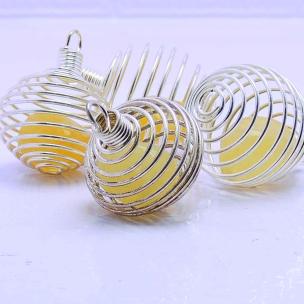Avika Natural Energized Yellow Quartz Spring Cage Pendant