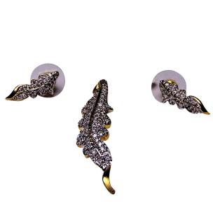 Avika 1 Gram Gold Designer Pendant /Earring Set Art 3