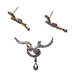 Avika 1 Gram Gold Designer Pendant /Earring Set Art 5