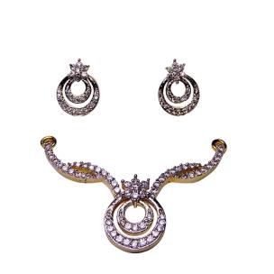 Avika 1 Gram Gold Designer Pendant /Earring Set Art 6