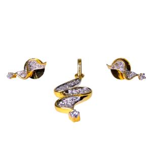 Avika 1 Gram Gold Designer Pendant /Earring Set Art 1