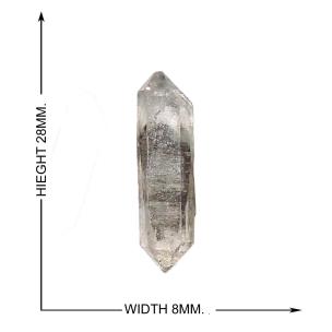 Avika Natural Energized Phantom Quartz Double Point Reiki Pencil (Pack pf 1 pc)