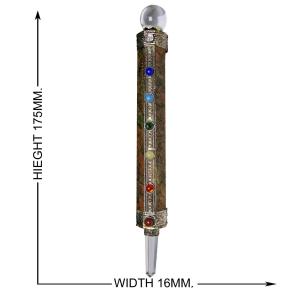 Avika Natural Seven Chakra Unakite Master Stick
