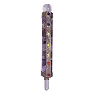 Avika Natural Seven Chakra Amethyst Master Stick
