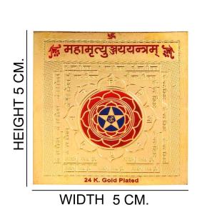 Avika Copper Gold Plated Mahamrityunjaya Yantram