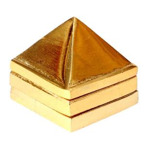 Avika Copper Gold Plated Metal 91 Vastu Pyramid yantra