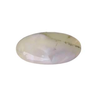 Avika Natural White Moss Agate Cabochon