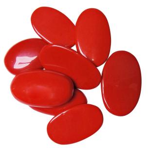 Avika Energized Energized Heat Processed Red Coral Monga Cabochon (Pack of 1 Pc.)