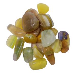 Avika Natural Yellow Fluorite Tumble stone