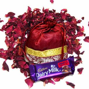 Avika Chocolate/Rose Petals/Crystals Presentation of Love with Negative Protection