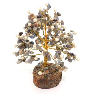Avika Natural Energized Sodalite Crystal Tree With Pearl (240 Dana)