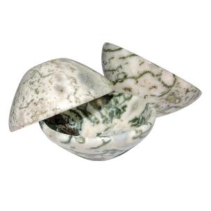 Avika Natural Green Spot Jasper Healing Bowl (Medium)