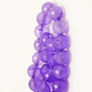 Avika Heat Processed Faceted Charoite Beads 8 mm