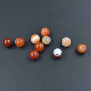 Avika Natural Energized Sardonyx 8 MM Beads (Pack of 5 Beads)
