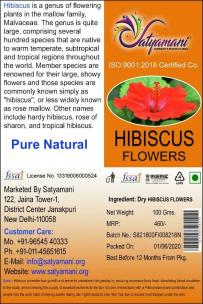 Avika Organic Pure Hibiscus Flowers for Antioxidants Blood Pressure Health
