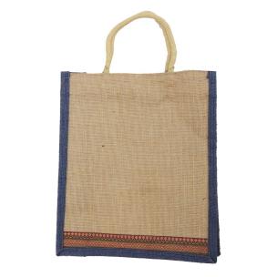 Alokik Eco Friendly (Beige & Blue) Reusable Shoulder Shopping Carry Bag  (Pack of 2 Bags)