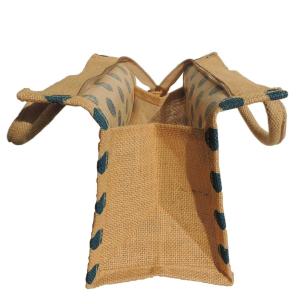 Alokik Eco Friendly Beige & Blue Shoulder Shopping Carry Bag  (Pack of 2 Bags)