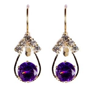 18 kt Gold Plated Swaroski Beautiful Earring Art 4