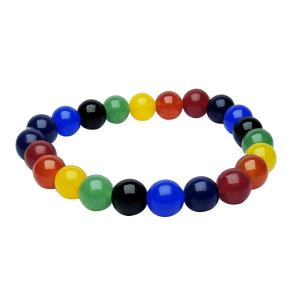 Avika 7 Chakra Onyx Bead Bracelet (Pack of 1Pc)