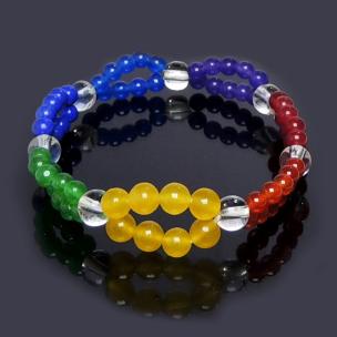 Avika 7 Chakra Small Double Row Bracelet