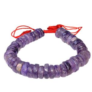Avika Amethyst Big Rondelle Bracelet (Pack of 1Pc)