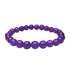 Avika Amethyst Faceted Bead Bracelet (Pack of 1Pc)