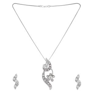 Avika Austrian Crystal Studded Designer Jewelry Set With Earring