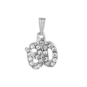Avika Austrian Crystal Studded Om Pendant