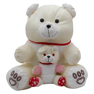 Avika Bachpan Mommy Teddy Bear with Baby Soft Toy Kids Animal Kingdom Fun Play Showpiece