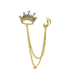 Avika Big Crown with Semi-Precious Cubic Zirconia Brooch