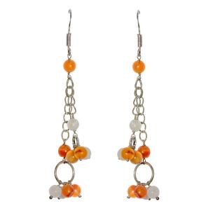 Avika Energized Carnelian and Moonstone Semi-Precious Earrings