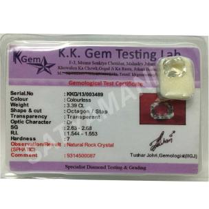 Avika Certified Natural Rock Crystal (Zercon) Gemstone