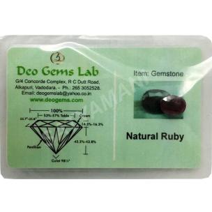Avika Certified Energized Natural Ruby(Manik) Gemstone