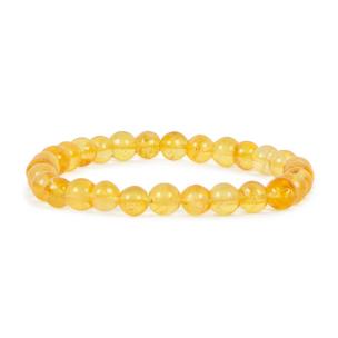 Avika Citrine Round Bead Bracelet (Pack of 1Pc)